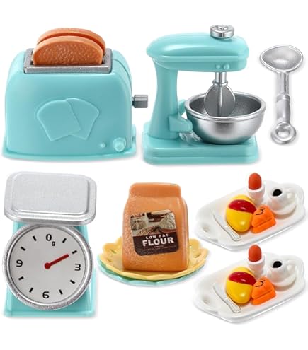 Accessoires De Cuisine Miniature Pour Maison De Poupée - Set De 24 Pièces (tasses, Soucoupes, Gâteaux)