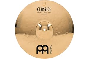 Meinl Cymbals Classics Custom Brilliant Crash Medium Cymbal 14 inch (Video) for Drum Set (35,56cm) B12 Bronze, Brilliant Finish, Made in Germany (CC14MC-B)