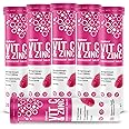 Vitamin C 1000mg & Zinc 15mg Raspberry Flavour Effervescent Tablets - High Strength Tablets for a Healthy Immune System (6 Tubes)
