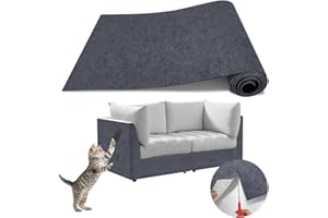 Frundoo Alfombra Rascador para Gatos, Protector Sofa Gatos Arañazo, DIY Climbing Cat Scratcher, Tapete Autoadhesivo para Rascar Gatos, Adecuado para Sofás, Paredes y Muebles (Gris Oscuro, 200 x 40 cm)