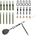 Carp Fishing Rigs Helicopter Kit for Coarse, Chod Rig Buffers Beads Quick Change Swivels Anti-tangle Sleeves Carp Fishing Tackle, 101pcs/box