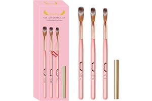 FEXPDL Acrylic Nail Brush Set 3PCS Acrylic Brushes for Nails, Acrylic Nail Brushes, Size 8/10/14 Acrylic Brush Durable Brush for Beginner, 3D Nail Carving Tool Women Gift Set