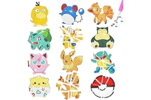 LGZIN 5D Diamond Painting Kits , 12 Pièces DIY Peinture Diamant Autocollant, Kit Mosaïque pour Enfants, Broderie Diamant pour Enfants et Débutants Adultes