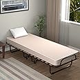 Brandina Pieghevole COSTWAY Con Materasso Memory Foam - Letto Portatile Con Ruote 200x90cm, Made In Italy - Foto 9