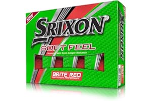 Srixon Soft Feel Brite Red (12 Balles Golf Rouge Mat)