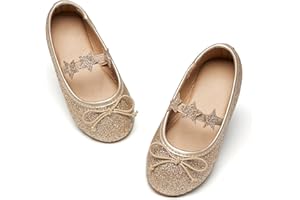 Kiderence Little Toddler Girls Dress Shoes Ballerina Ballet Flats Kids Mary Janes