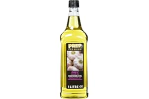 ‎PREP PREMIUM PREP PREMIUM Knoblauchöl 1 x 1000 ml PET - Infused Oil natürliches Knoblaucharoma für Fisch, Geflügel, gegrillten und gebratenen Gerichten, Olivenöl mit Knoblauch