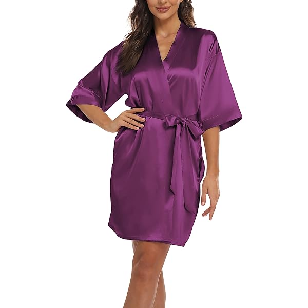 Vestaglia In Raso Avidlove Con Scollo A V - Elegante E Comoda - Foto 7