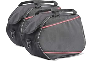 BAGTECS Sacs interieurs Valise Laterale pour Yamaha FJR 1300 01-20 2x20L Noir