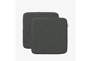 RACE LEAF 2er Set 40,5x40,5 cm Memory Foam Slow Rebound Sitzkissen Indoor Household Sitzkissen Wasserfeste Oberfläche und rutschfeste Unterseite Schwarz (Dunkelgrau)