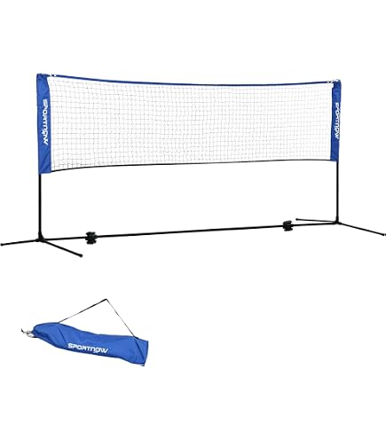 Filet De Badminton Autoportant NILS – 305 X 75 Cm, Cadre Acier 25 Mm – Pour Loisir Et Entraînement