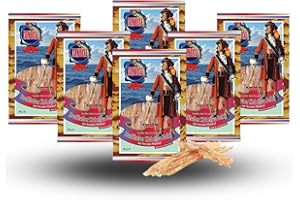 MSDM Bacalao del Pacífico - En sésamo (6 x 36 g) Snack natural Aperitivos I Bajo en carbohidratos I proteínas I fitness snack I Pescado Omega 3 I beef jerky cecina tapas pinchos alternativa
