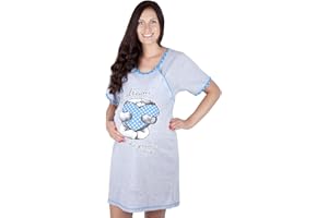 MIJACULTURE Mija - 2 w 1 ładna koszula nocna do karmienia i ciążowa koszula nocna 2056 U