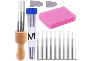 RAMLUR Felting Needles, 35 Pcs Needle Felting Kit, Needle Felting Needles, Needle Felting Supplies with Needle Felting Pad Foam Pad for Needle Felting DIY Wool Felting