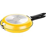 Tescoma 594346 Padella Doppia Girafrittata Antiaderente Per Frittata, Diametro 26 Cm, Giallo