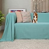LATUDA CONCEPT - Ş&ouml;nil &Ccedil;ift Taraflı Kaymaz &Ccedil;ekyat &Ouml;rt&uuml;s&uuml; ve Koltuk Şalı 175x300 Su Yeşili