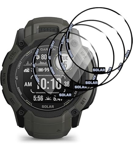 Vaxson 3-Pack Vetro Temperato Pellicola Protettiva, compatibile con Garmin quatix 5 / quatix 5 Sapphire, 9H Screen Protector Film