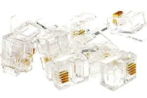 kenable RJ11 6p4c Crimps Bouchons Fiches Pour Crêpage ADSL Câbles - 10 Lot