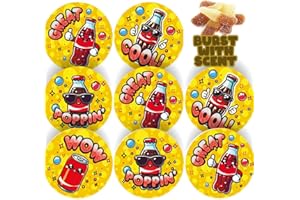 STICKER STOCKER 120 Cool Cola Praise Words Scented 30mm Reward Stickers for Teachers, Parents and Party Bags