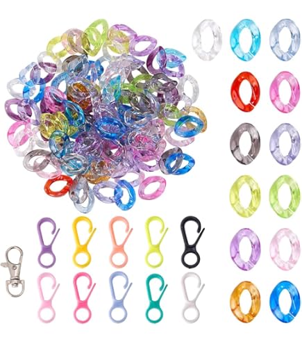 125-teiliges Schlüsselanhänger Set - Komplett-Set Für DIY Schmuck & Schlüsselbänder