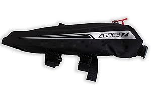 ZONE3 Aero Top Tube Cycling/Triathlon 'Bento Box' Bolsa, Unisex, Negro/Plata, Talla única