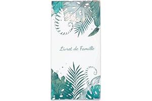 Nemau - Étui Livret de Famille -Format Français – Housse en Gomme Expansée Souple & Résistante – Protège-Livret Imperméable – Fabrication Française - Modèle Feuillage Aquarelle