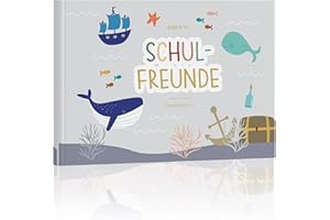 BIROYAL Libro degli amici per l'asilo, la scuola elementare, libro degli amici per ragazzi e ragazze, 21 x 14 cm, copertina rigida con 120 pagine da compilare per i tuoi amici