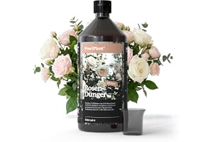 ProviPlant Rosen Flytande gödselmedel – för rabatter, buskar och klätterrosor – 1 liter koncentrat för upp till 200 liter bevattningsvatten – inomhus och utomhus – tillverkad i Tyskland