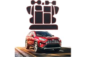 CDEFG para Toyota RAV4 XA50 2019-2024 Coche Accesorios Antideslizante Copa Mats Anti Slip Puerta Ranura de Acceso Kit de la Estera del cojín de la Ranura decoración de Interiores (Rojo)