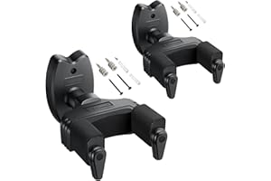 Donner Paquete de 2 colgadores de pared para guitarra con bloqueo automático para guitarra eléctrica acústica, bajo y mandolina, negro