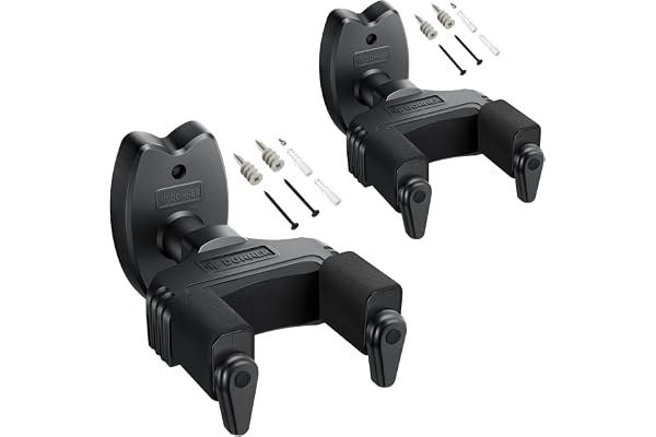 Donner Väggfäste för gitarr, 2-pack, självlåsande väggfästen för akustisk och elektrisk gitarr, bas, mandolin