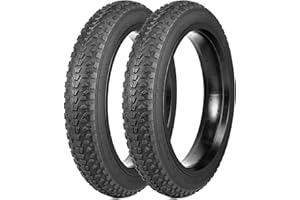 GRELiving Pack of 2 E-Bike Tyres 20/24/26/27.5 x 3.0 Inch Bicycle Tyre Heavy Duty Fat Tyre