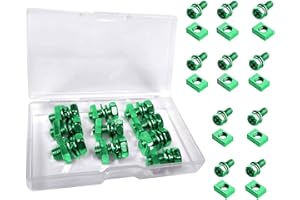 GLOBAL-DAILY Motorcycle Battery Terminal Nut and Bolt Kit ，Machine Hexagon bolts Screw for ATV Vehicle, Scooter, Motorcycle,Quad Bike M6x12mm 10 Pack (Green)