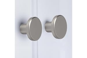 Goldenwarm 4 pomos de armario plateados para muebles de níquel cepillado, pomos de muebles vintage, pomos de aluminio, cajones