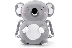 Goorder Baby Head Protector Safety Head Protection Pad Backpack Adjustable Babies Head Safety Cushion Baby Protection Pillow for 4-24 Months Infant Toddler, Cute Koala, Grey