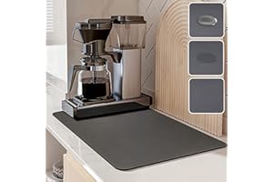 AIXIMA Tapete De Café,Alfombrilla Escurreplatos,Súper Absorbente Alfombrilla Secado De Platos,Estera Fregadero Secado Rápido,Drying Mat Antideslizante para Encimera De Cocina,40 X 50cm
