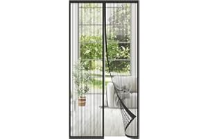 MAGICDOOR Zanzariera Magnetica per Porte, 65x200cm Fibra di Poliestere Tenda Zanzariera Porta, Robusta Traspirante Zanzariere per Finestre Chiusura Automatica per Terrazzo Camera Letto-Nero