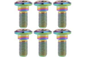 Ruifu Titanio M8 Rotor de freno de disco Gr5 Ti Tornillos 20 22 30 33 mm para motocicleta Yamaha Suzuki (Pack de 6)