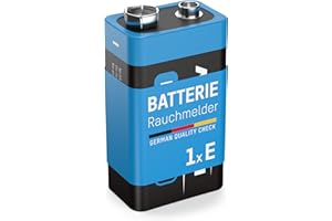 ANSMANN Pile Lithium 9V 6AM6 (1 PCE) – Pile spéciale pour détecteur de fumée et Autre système d'alarme – Pile 9V résistante, fiable et à Longue durée de Vie