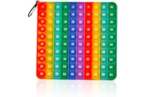 jiuzcare Pop Its Fidget Toy Push Bubble Antistress Pop Gioco Sensoriale Giocattolo in Silicone Sensory Toy Set Multicolor Educativo per la Matematica Rilassante Popit Adulti e Bambini