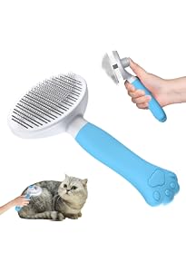 Brosse Autonettoyante Pour Chat - 2 Pièces, Poils Longs Et Courts, Douce Pour La Peau, élimine Les Poils Morts