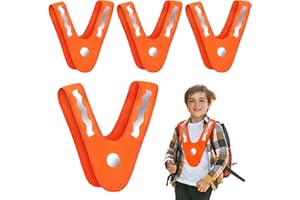 NAKEEY Warnweste Kinder 4er, Sicherheitsweste Sicherheitsweste reflektorweste Kinder 3-12 Jahren, Weste Orange Reflektierend Pannenweste für eine bessere Sichtbarkeit im Straßenverkehr