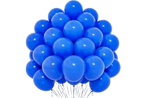 YOYOIN Globos Azul, 50 Piezas 12 Pulgadas Globos Azul Oscuro, Globos Látex Azul Profundo Para Hombres Niños Para Fiesta Cumpleaños Con Tema Azul Graduación Baby Shower Boda Princesa Decoración Carnaval