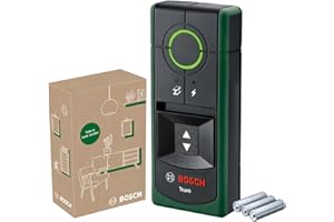 ‎BOSCH HOME AND GARDEN Bosch Ortungsgerät Truvo der 2. Generation (einfache Ein-Knopf-Bedienung, einfaches Orten von stromführenden Kabeln und Metallobjekten, Wandscanner bis 70mm, im E-Commerce Karton)