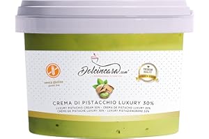 DOLCINCASA.COM Crema de Pistacho de Lujo con 30% de Pistachos Sabor a Helados Untables Postres Panes Galletas Excelente para Rellenar Tartas y Crepes Sin Gluten Uso Doméstico o Profesional Paquete de 500gr