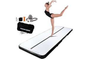 Airtrack Nordic Standard Gimnasia colchoneta inflable 3m - 8m - con bomba de aire eléctrica, esterilla inflable de gimnasia, ideal para gimnasia, yoga