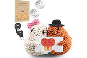 Szhhrxi Positive Kartoffel Paar Pocket Hug, Gestrickte Liebes Kartoffel Potato für Paare, Hochzeitsgeschenk für Brautpaar, Geschenk Valentinstag Jahrestag Weihnachts, Ich Liebe Dich für Sie Ihn
