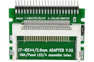 Risegun Adattatore IDE CF, CF Compact Flash Memory Card a 44Pin Adattatore Convertitore HDD SSD per Disco Rigido IDE da 2,5 Pollici