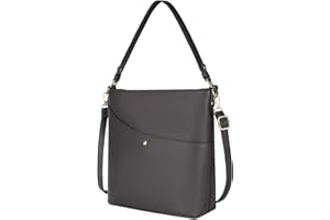 Lubardy Borsa Donna in Pelle Borsa a Spalla Impermeabile Casual Vintage Borsa a Mano Grande Borsa a Tracolla Elegante Moda Nero