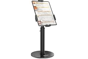 AboveTEK POS Tablet Kiosk Stand - Universal Tablet Locking Mount for 7.9"-11" Devices, 360° Swivel Anti-Theft Security Stand for iPad, iPad Air, Samsung, Height Adjustable Desk Countertop iPad Stand
